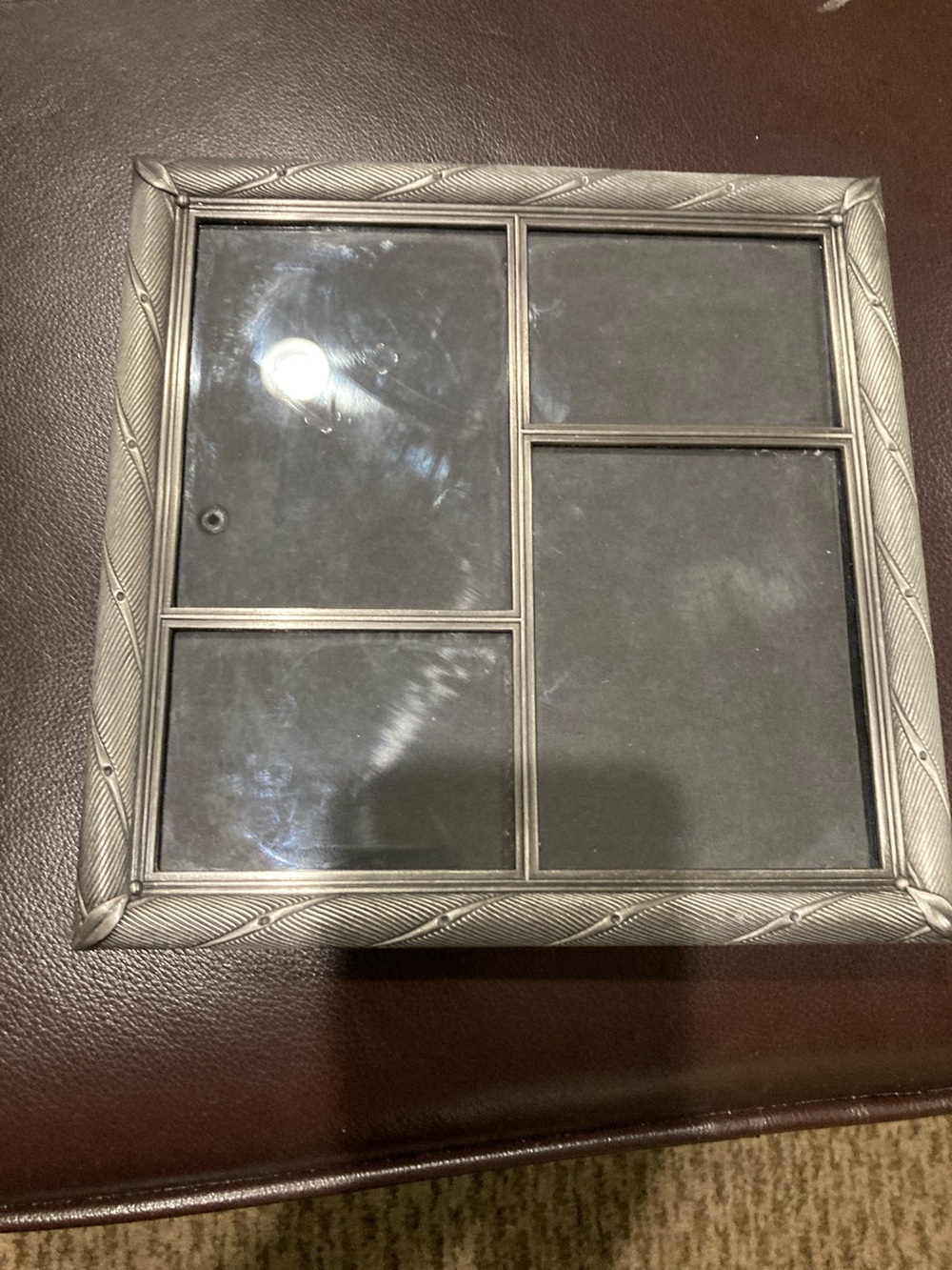 Four-Opening Metal Picture Frame in Silver